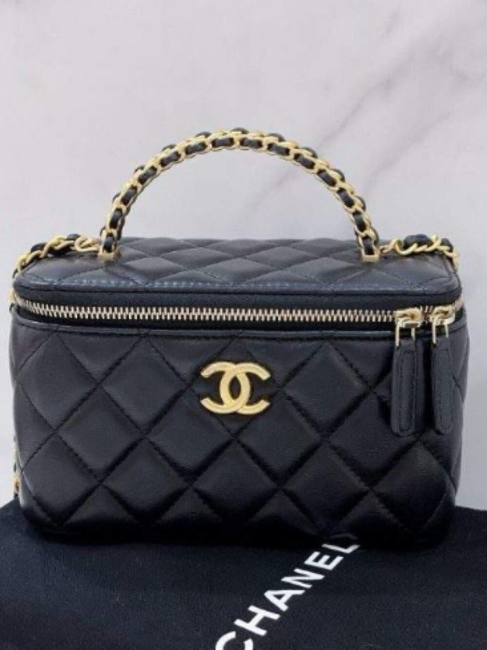 Chanel makeup bag